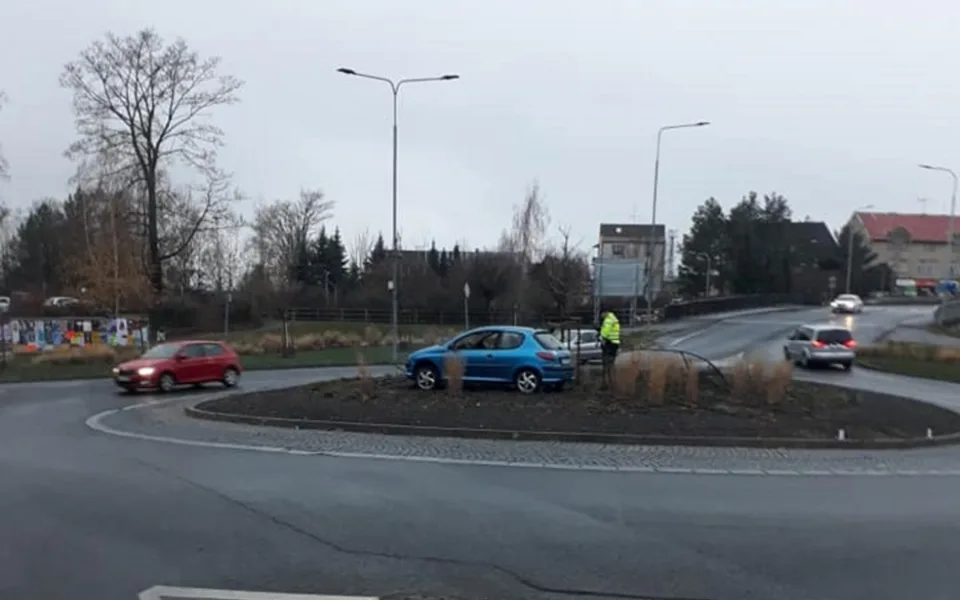 Nehoda na kruháči.
