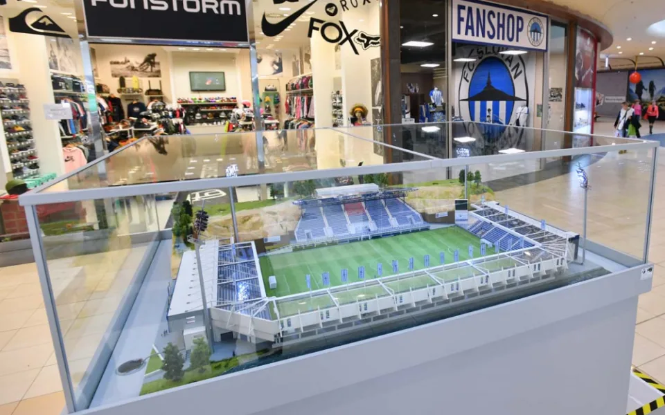 Model stadionu.