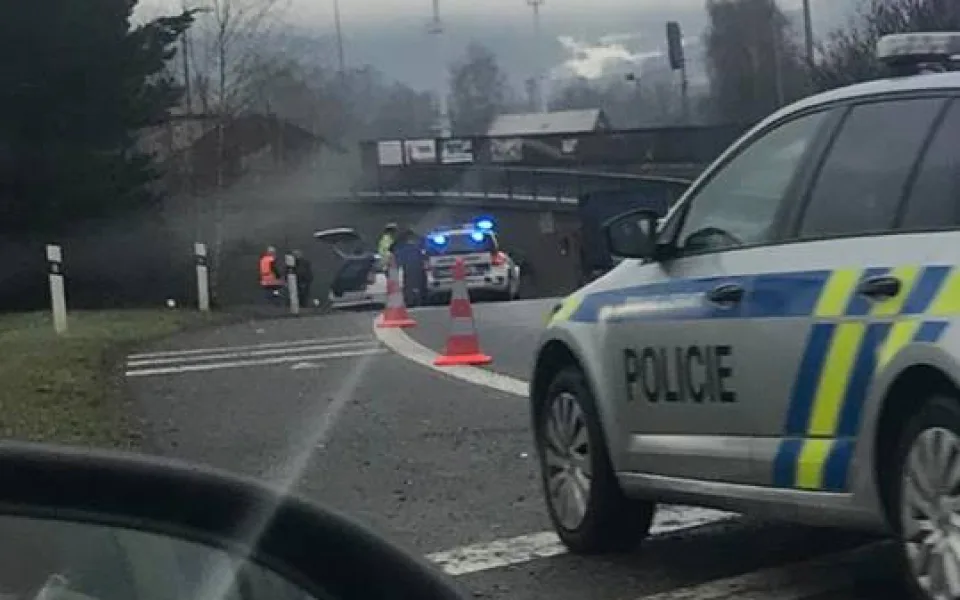 Nehoda osobního automobilu v Liberci