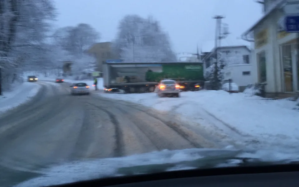 Kamion zablokoval Ruprechtickou ulici