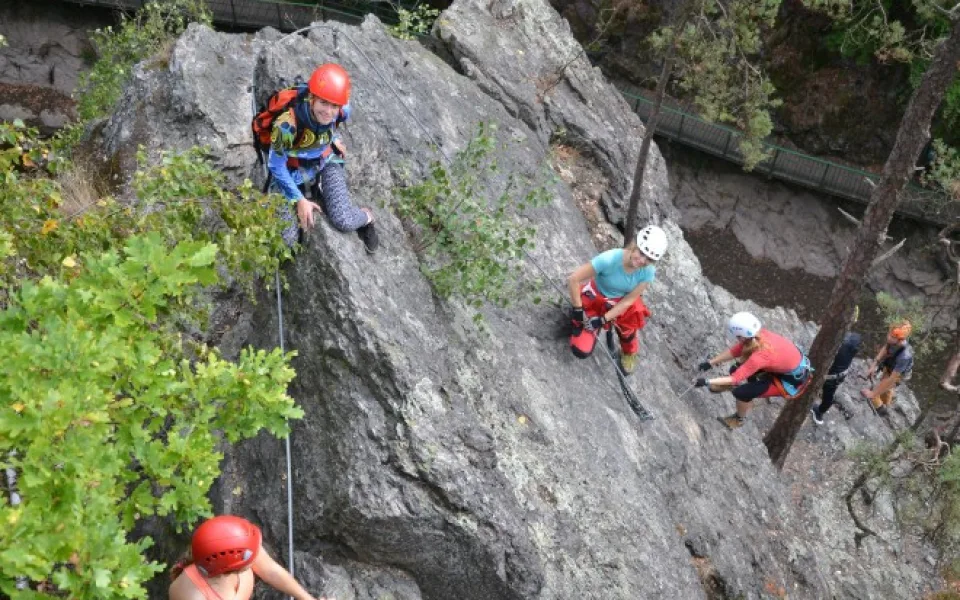 Via ferrata Vodní brána nedaleko Semil