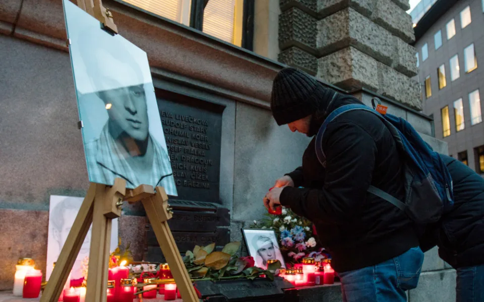 Uctění památky Jana Palacha v Liberci