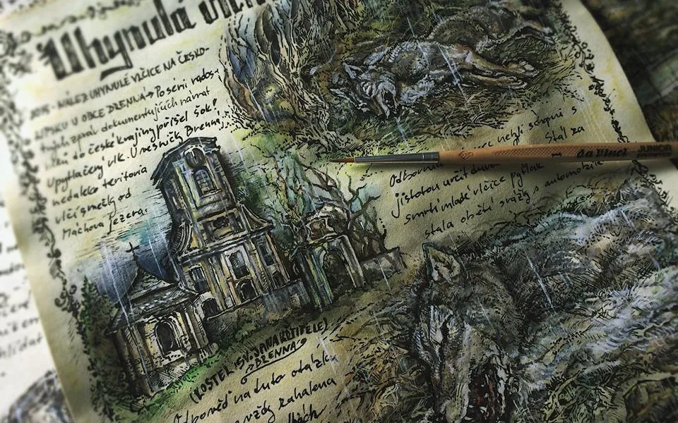 Uchvatné kresby Karolíny Wellartové jsou hlavní částí připravované knihy Přicházejí vlci