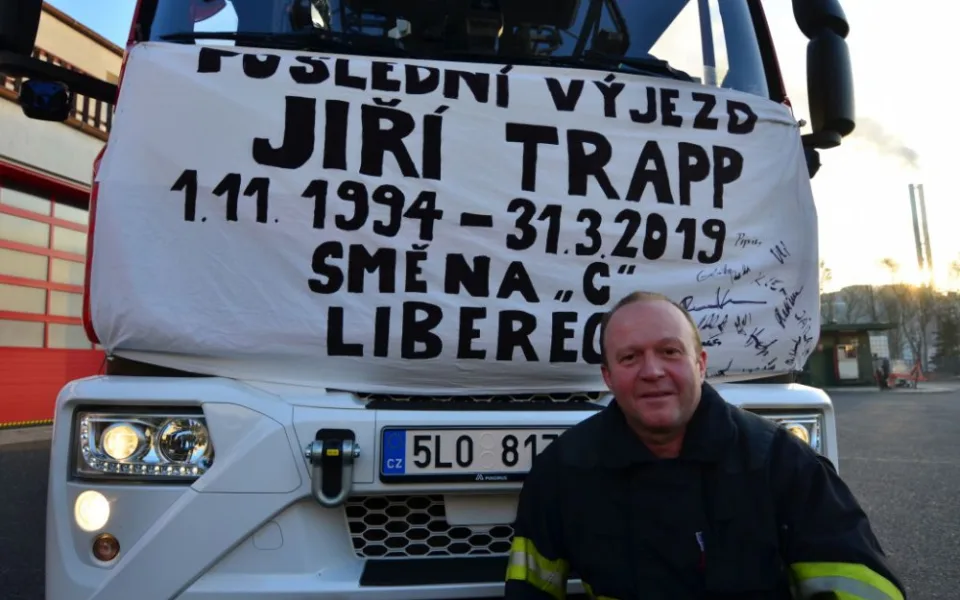 Hasičský sbor dnes opouští Jiří Trapp.
