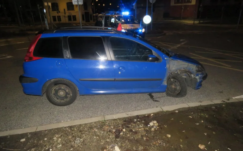 Auto po nehodě.