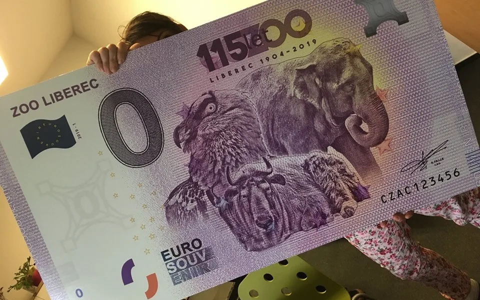Eurobankovka pro ZOO.
