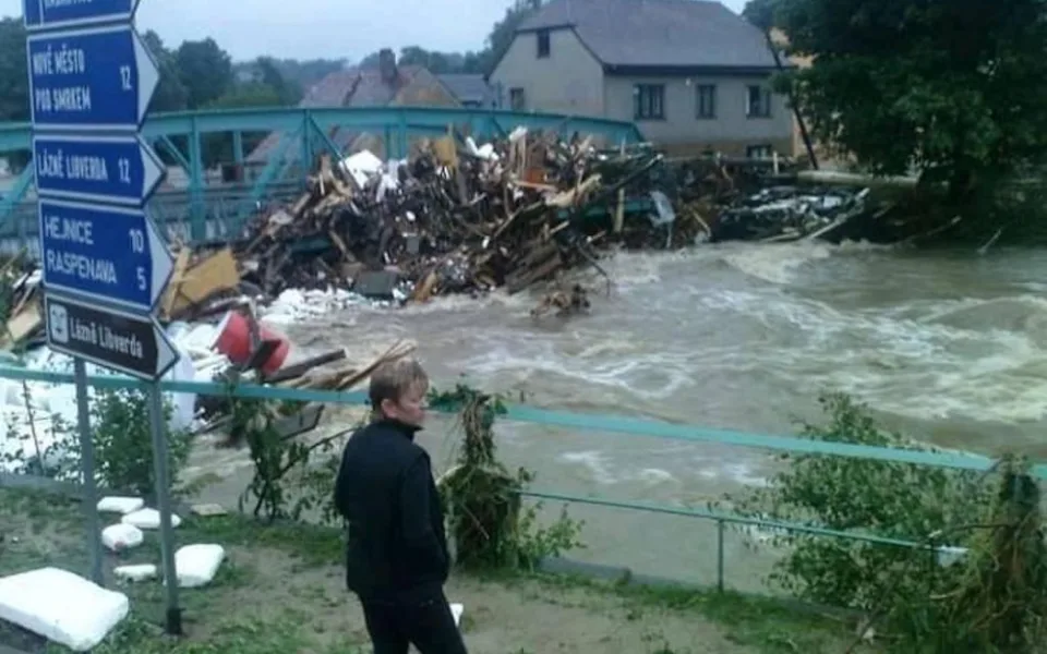 Povodeň ve Frýdlantu.
