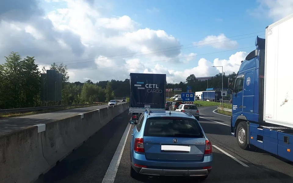 Na příjezdu do Liberce je kolona.