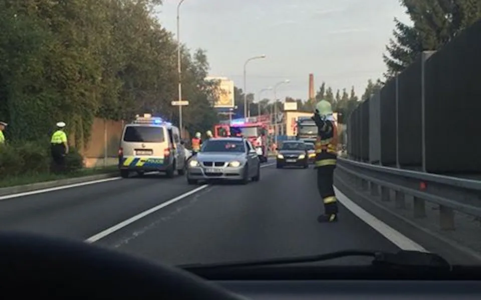 Nehoda u průmyslové zóny.