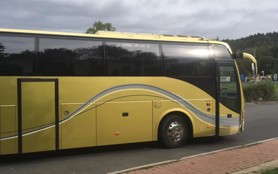 Autobus po nehodě