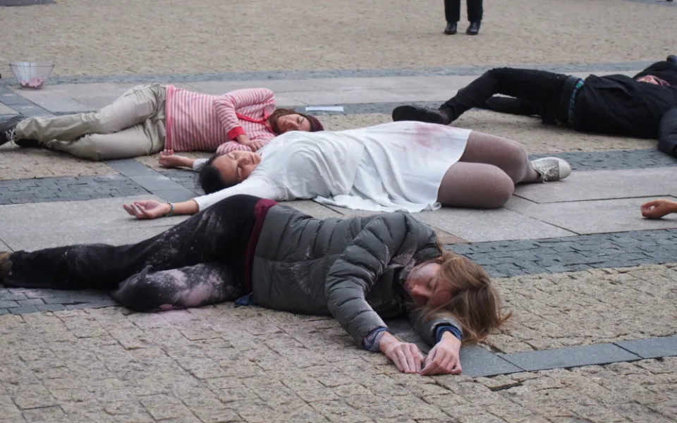Foto z akce Die-In.