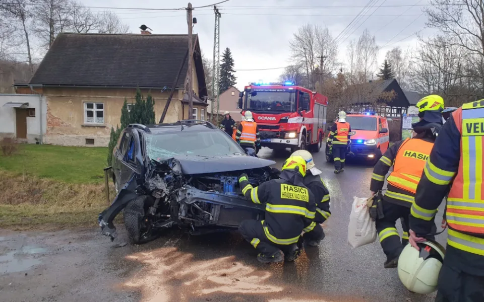 Nehoda ve Václavicích.