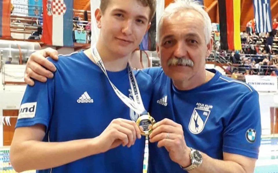 Vladimír Beneš se svěřencem Matyášem Kubíčkem
