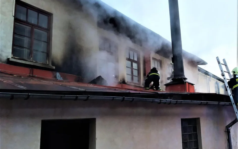Foto z místa požáru