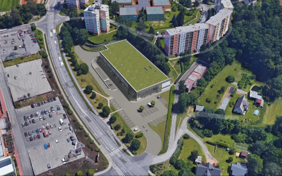 Lidl v Pavlovicích příští rok zavře. Bude více zelený, parkovat se bude v podzemí