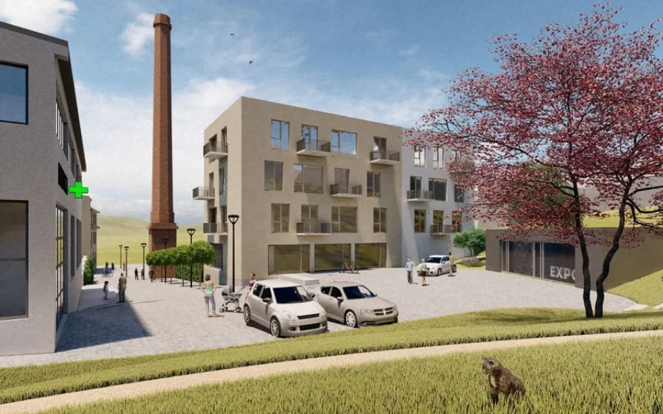 Moderní centrum, zdravotní středisko i nové byty. Hrádek zveřejnil vizualizaci Benaru