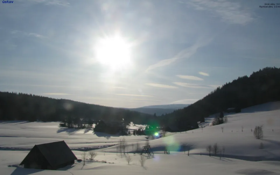 Na Jizerce teplota v noci klesla pod minus 16 stupňů Celsia