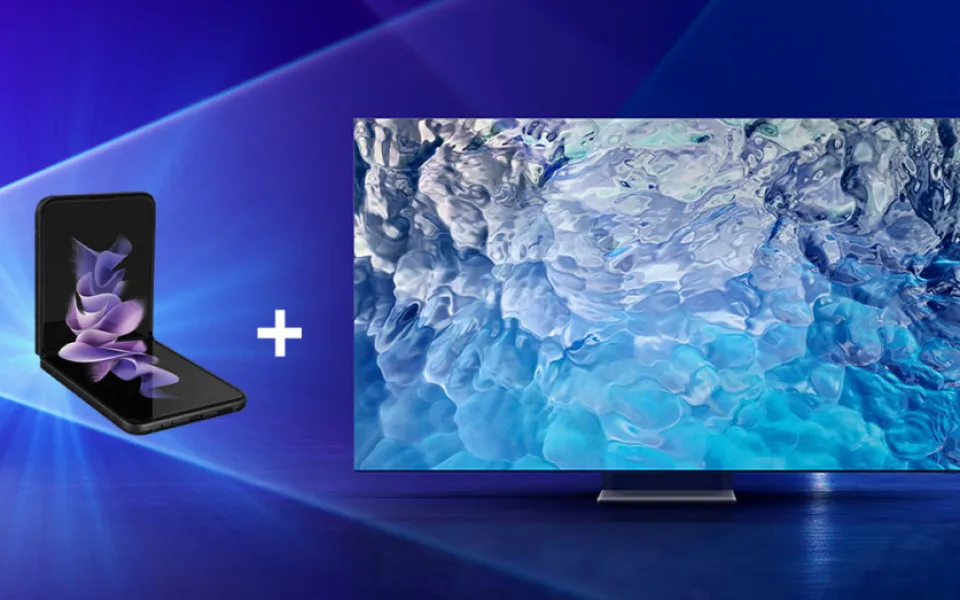 Samsung k novým televizorům přibalí ohebný telefon nebo smart hodinky jen za 1 korunu