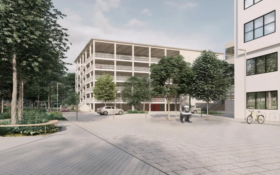 Vizualizace náměstí před evropským domem