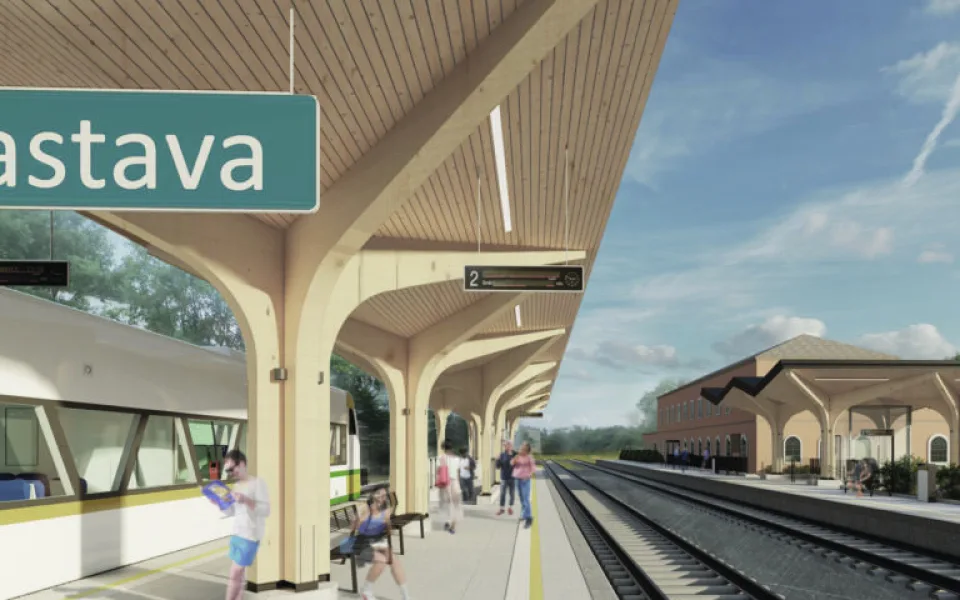 Vizualizace železniční stanice Chrastava