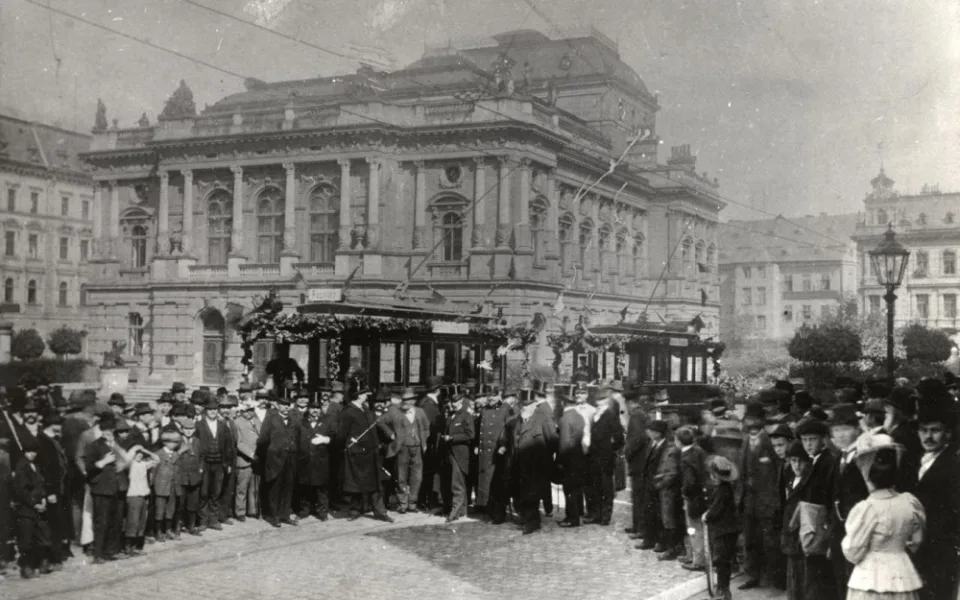 Zahajování provozu libereckých tramvají na rozchodu 1000 mm 25. srpna 1897