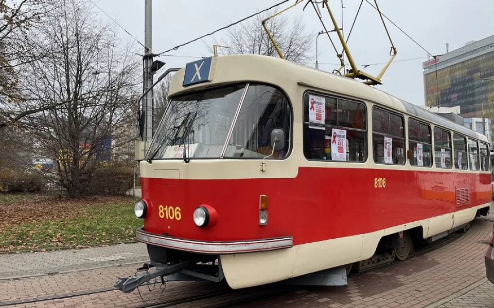 V Liberci mohla veřejnost navštívit osvětovou tramvaj i se nechat bezplatně otestovat