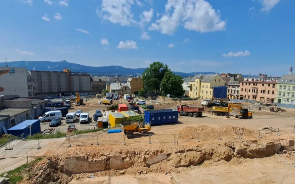 Stavba Centra urgentní medicíny při Krajské nemocnici v Liberci.