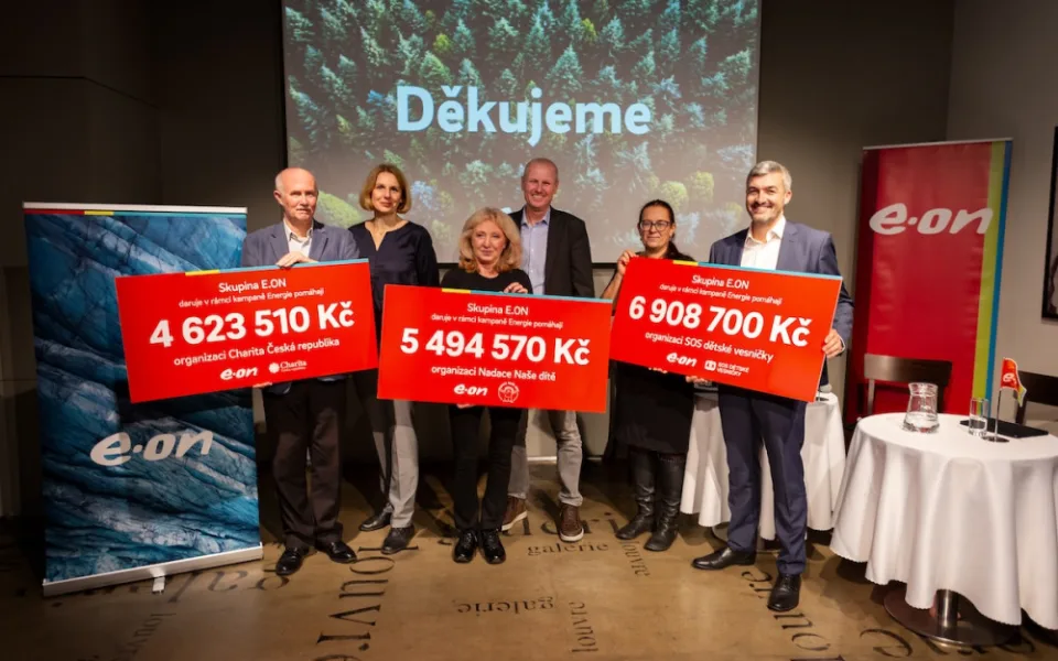 Zákazníci E.ONu díky svým úsporám energií poslali charitám 17 milionů korun
