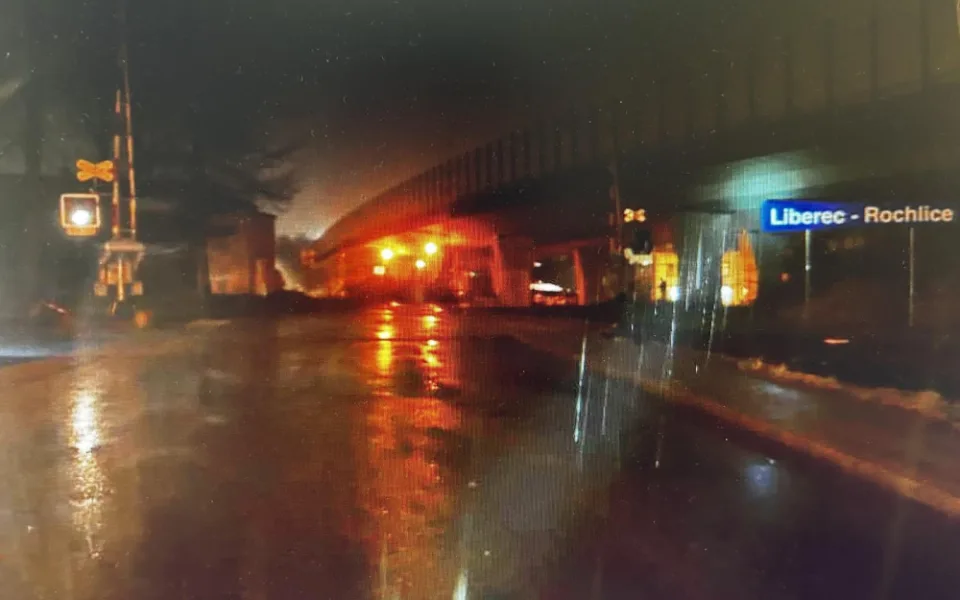Místo nehody krátce po události.