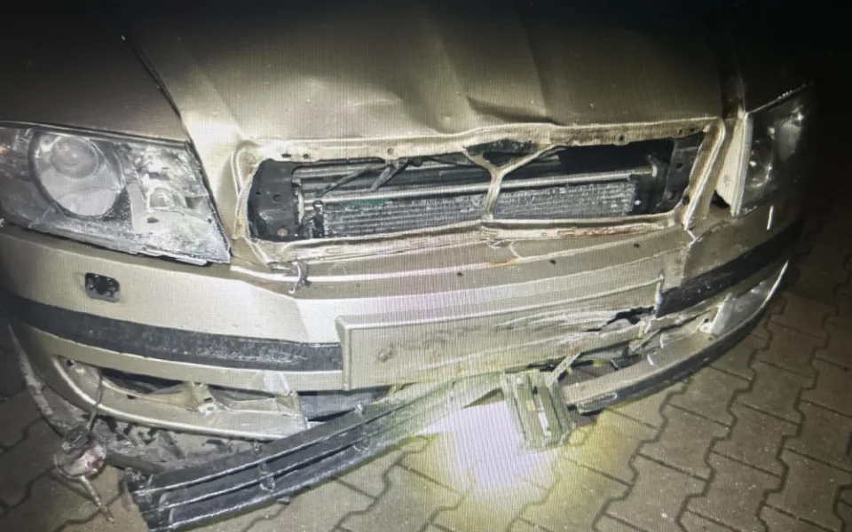 Auto po nehodě.