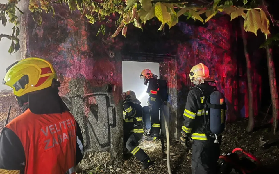 Požár opuštěného domu v Růžodole.