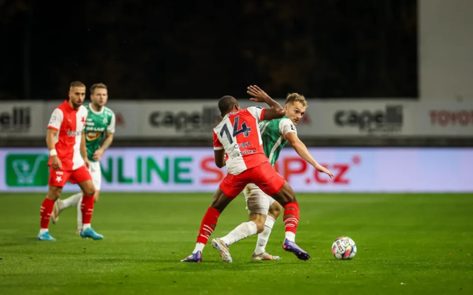 Jablonec doma podlehl vedoucí Slavii Praha těsně 1:2