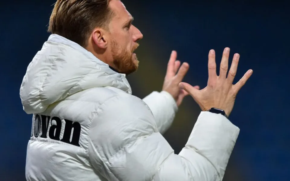 Trenér Slovanu Liberec Radoslav Kováč.
