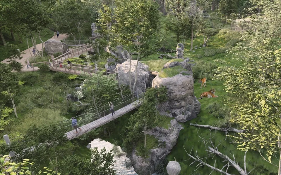 Liberecká zoo bude jedou tak velká, v okolí amfiteátru vyroste nová část nazvaná Údolí ohrožené divočiny