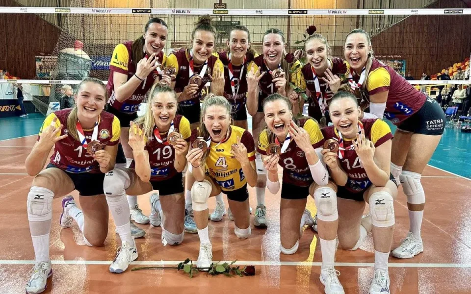 Volejbalistky Dukly Liberec letos vybojovaly v extralize bronzové medaile.