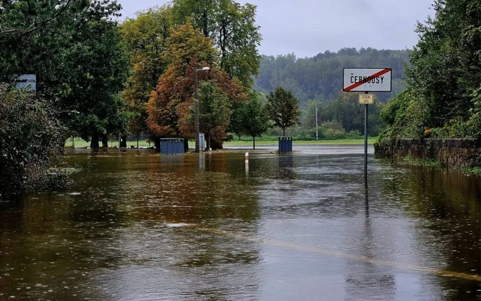 Velká voda v Černousích v září 2024.