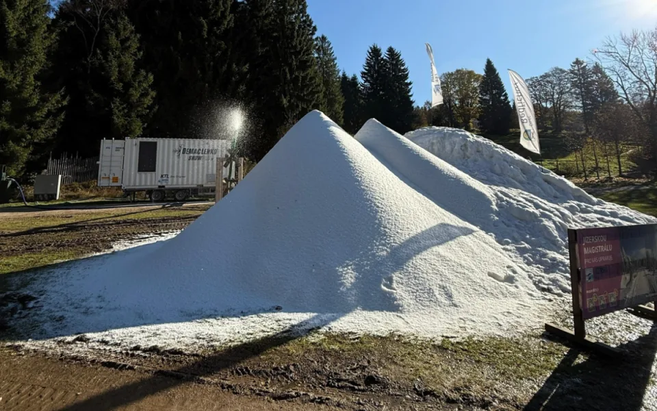zasněžování Bedřichov šířka