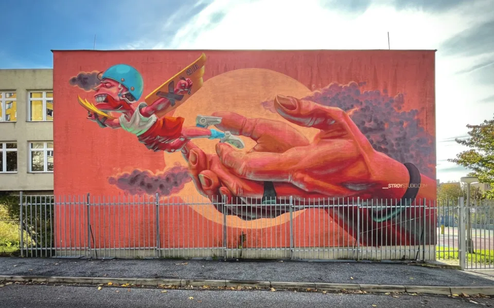 Jablonec má svůj mural, oživuje prostor kolem základní školy v Liberecké ulici