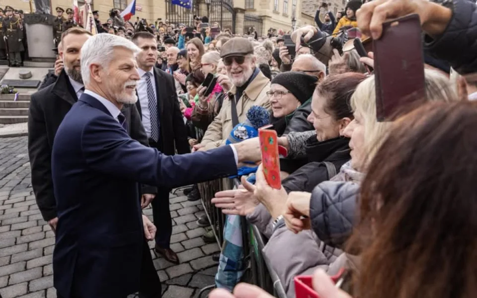 Prezident republiky Petr Pavel na shromáždění v Praze na jeho podporu