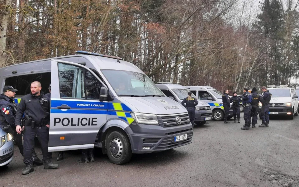 Policejní kontroly cizinců v České Lípě.