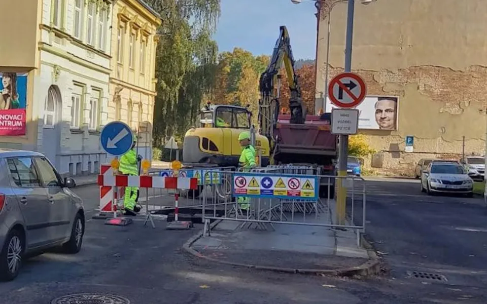 Rozsáhlá obnova rozvodů plynu zkomplikuje dopravu v Jablonci nad Nisou