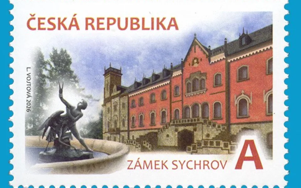 Zámek Sychrov na poštovní známce. Česká pošta ji uvede do prodeje ve středu