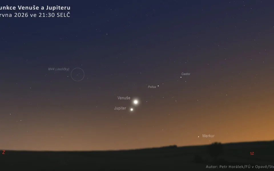 Hvězdné nebe čaruje, v těchto dnech ukazuje najednou Venuši, Jupiter i Merkur