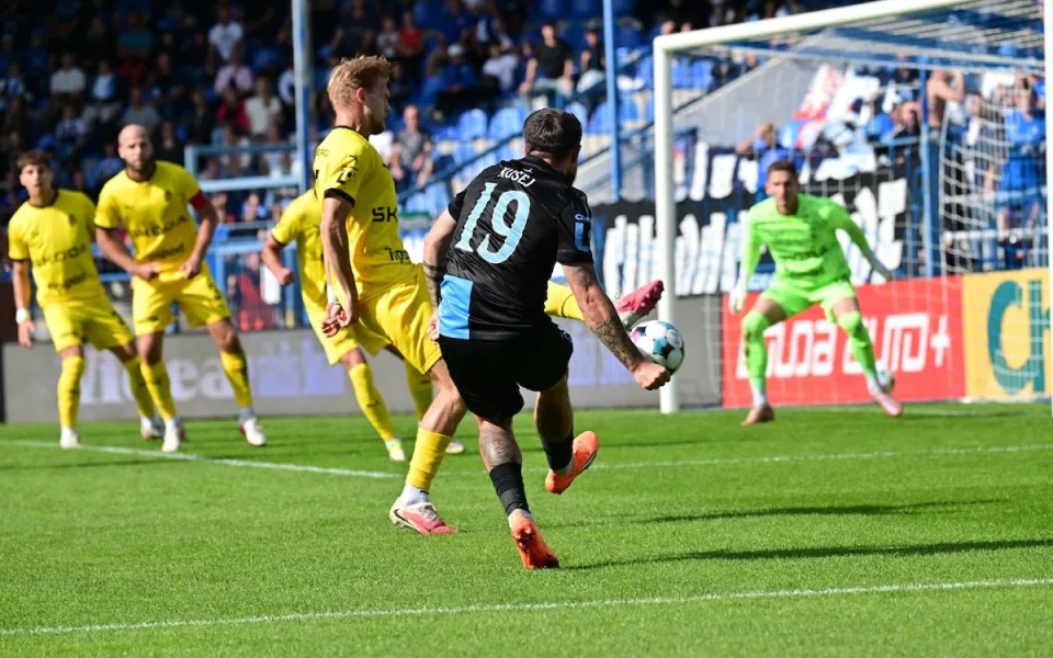 Slovan U Nisy přehrál Boleslav 3:0 a dostal se do čela neúplné ligové tabulky